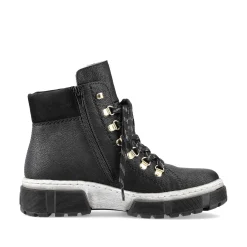 Rieker Women'S Corded Boots Deep Black