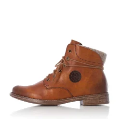 Rieker Women'S Corded Boots Cinnamon Brown