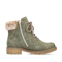 Rieker Women'S Corded Boots Leaf Green