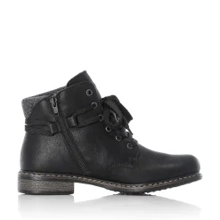 Rieker Women'S Corded Boots Asphalt Black