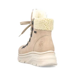 Rieker Women'S Corded Boots Sand Beige