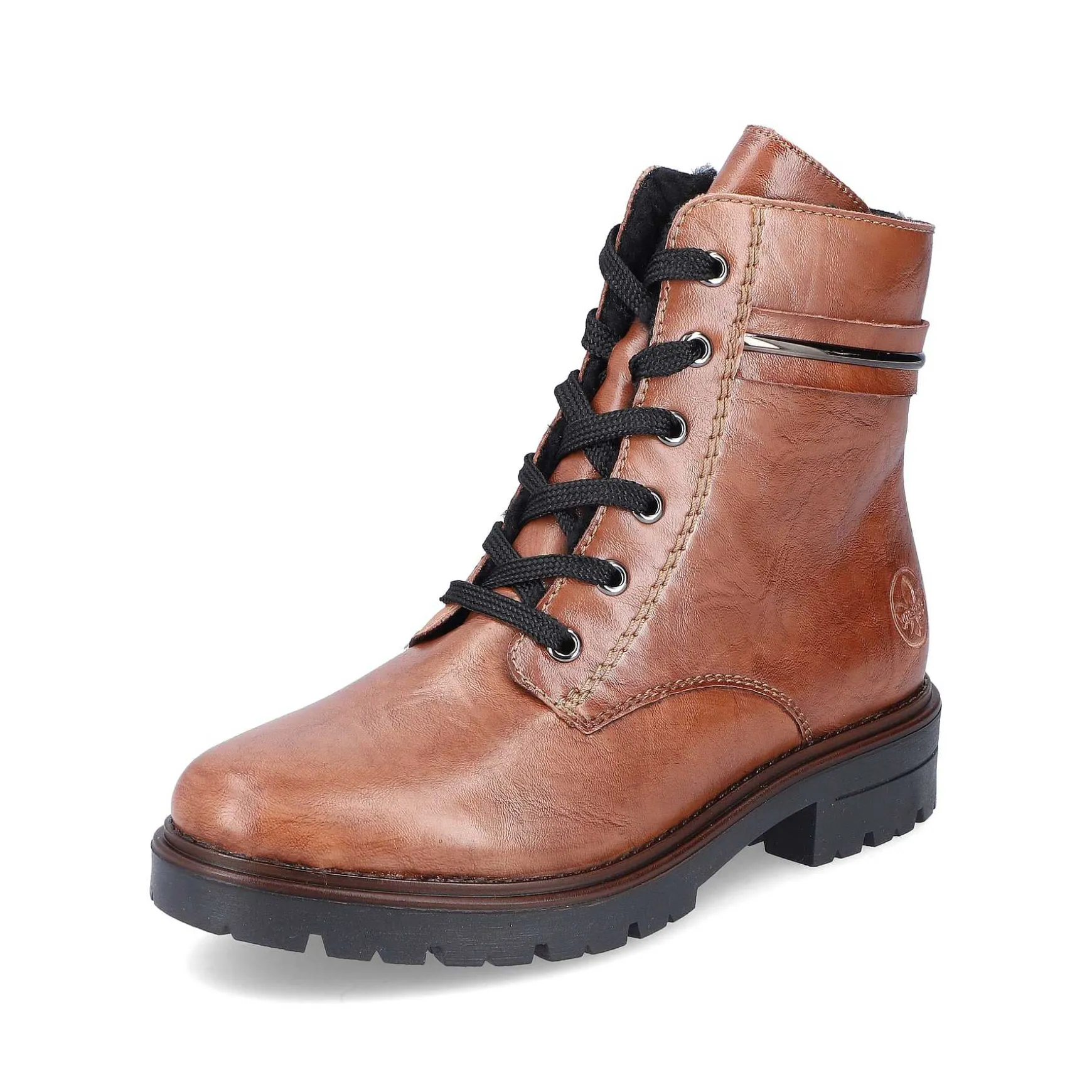 Rieker Women'S Corded Boots Copper Brown