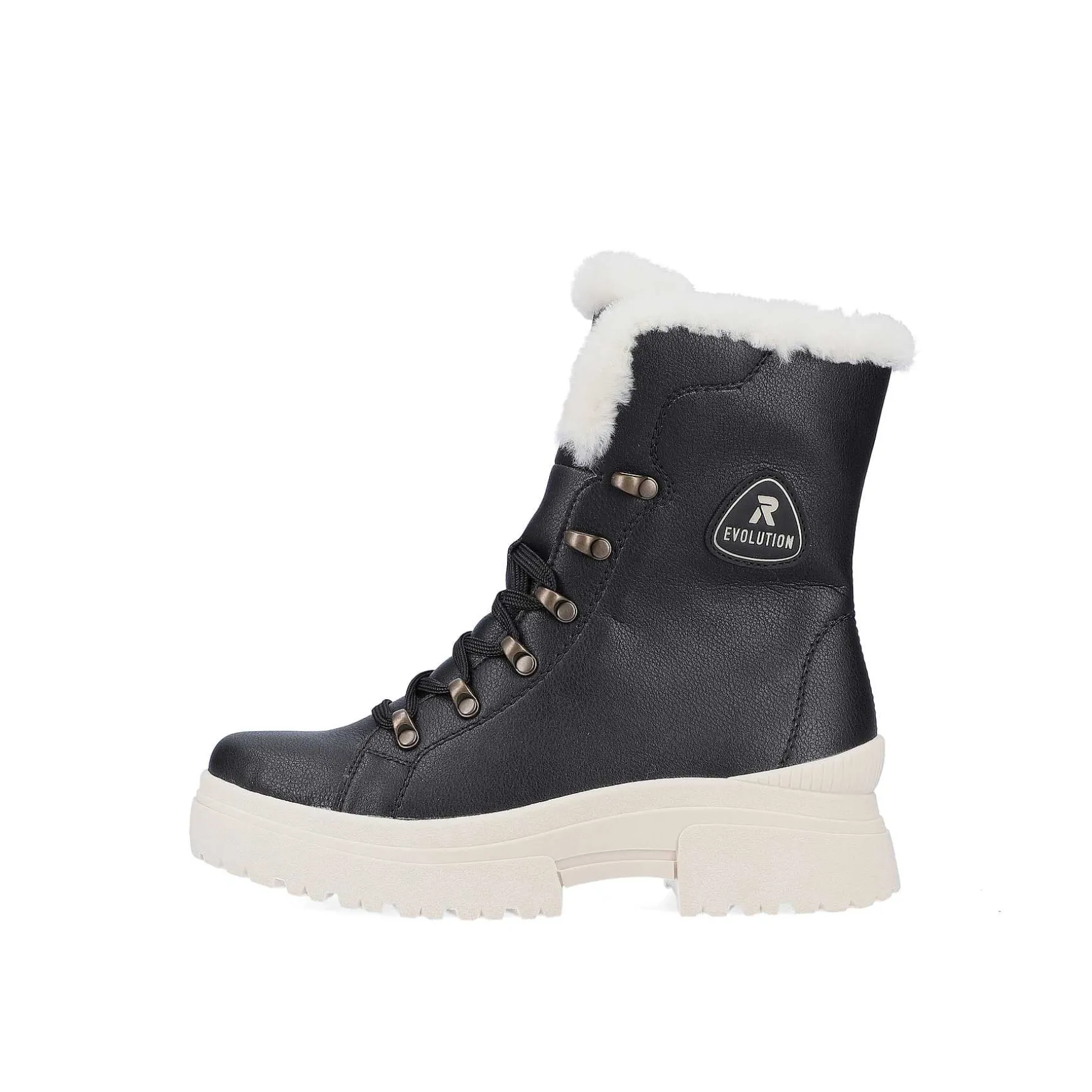 Rieker Women'S Corded Boots Deep Black