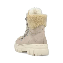 Rieker Women'S Corded Boots Sand Beige
