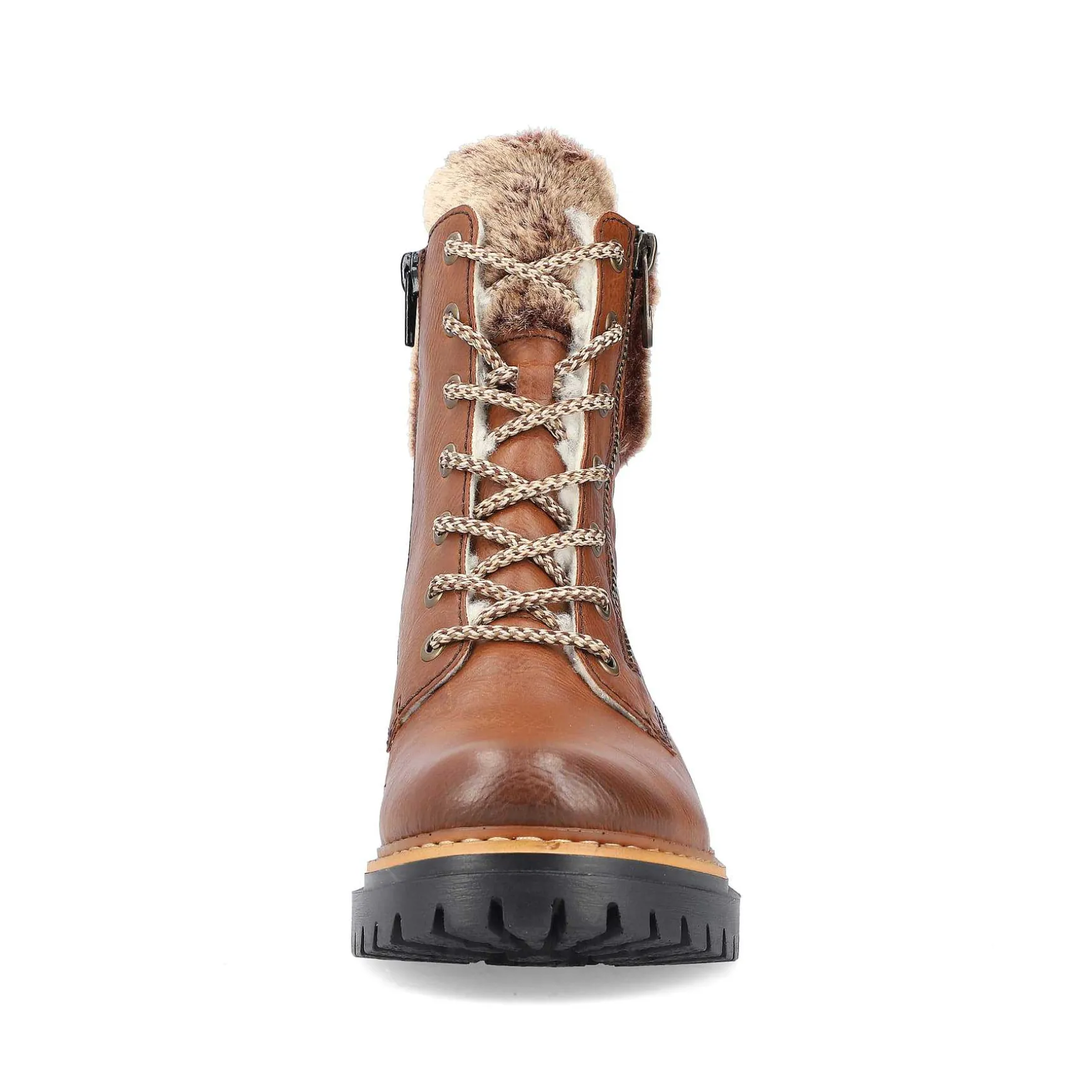 Rieker Women'S Corded Boots Chestnut Brown