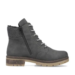 Rieker Women'S Corded Boots Asphalt Gray