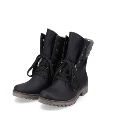 Rieker Women'S Corded Boots Night Black