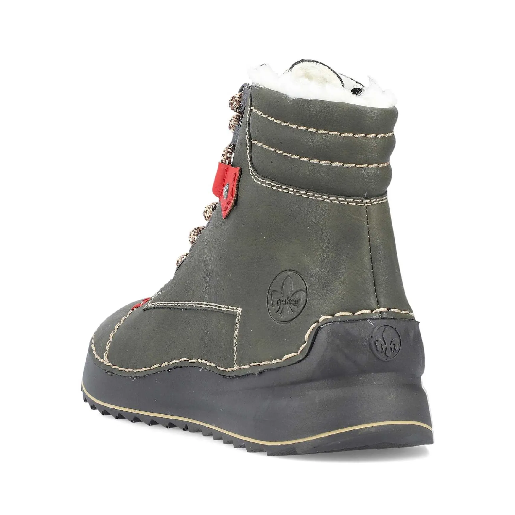 Rieker Women'S Corded Boots Gray Green