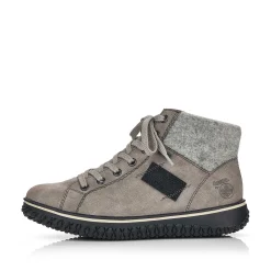 Rieker Women'S Corded Boots Platinum Gray
