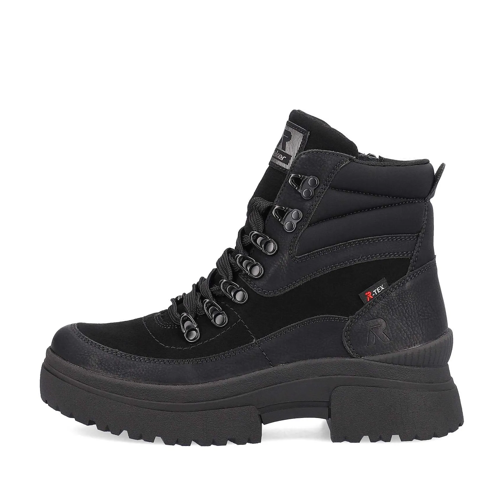 Rieker Women'S Corded Boots Diamond Black