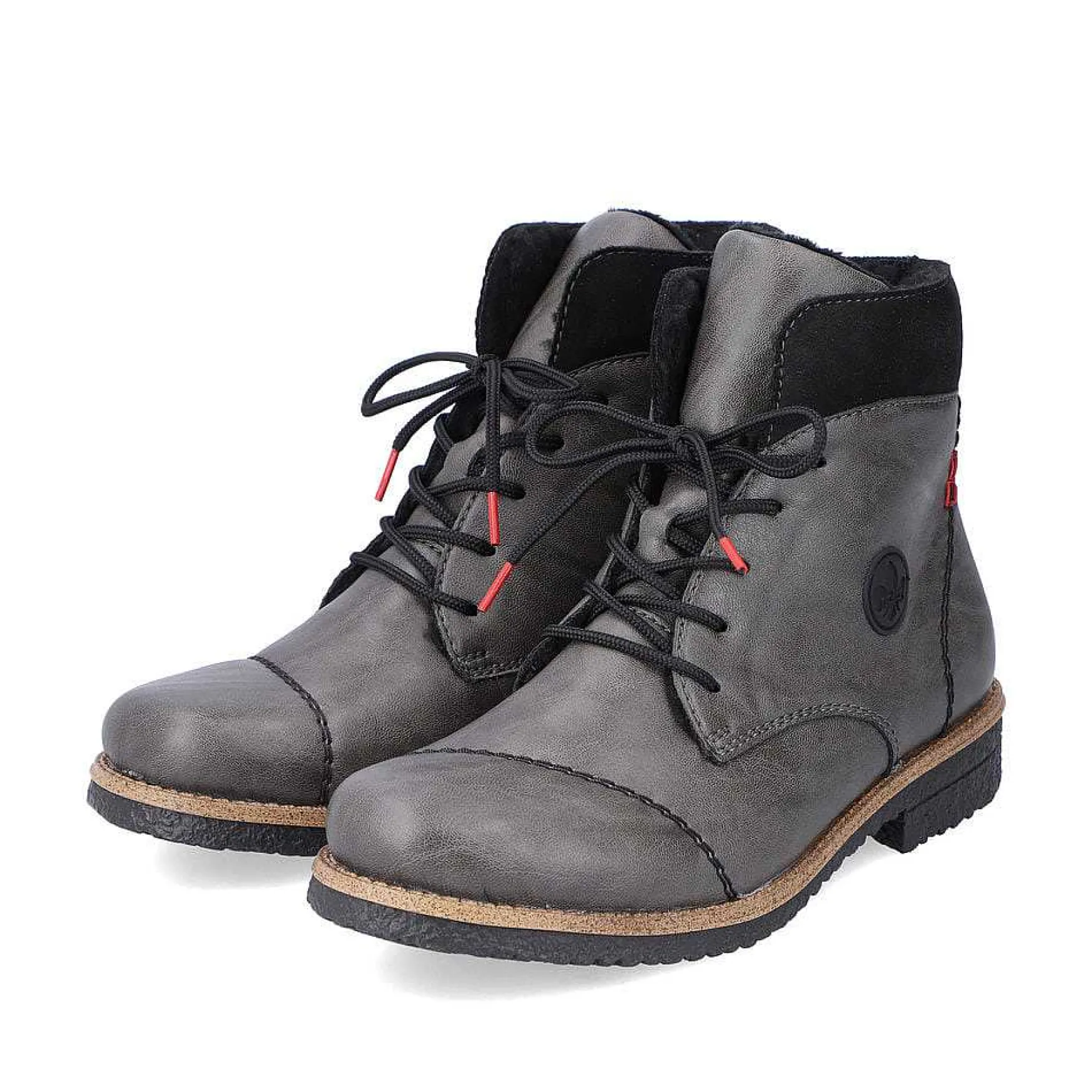 Rieker Women'S Corded Boots Platinum Gray