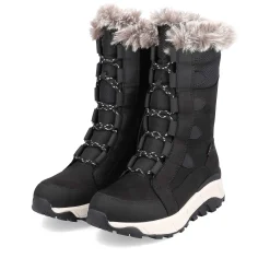 Rieker Women'S Corded Boots Night Black