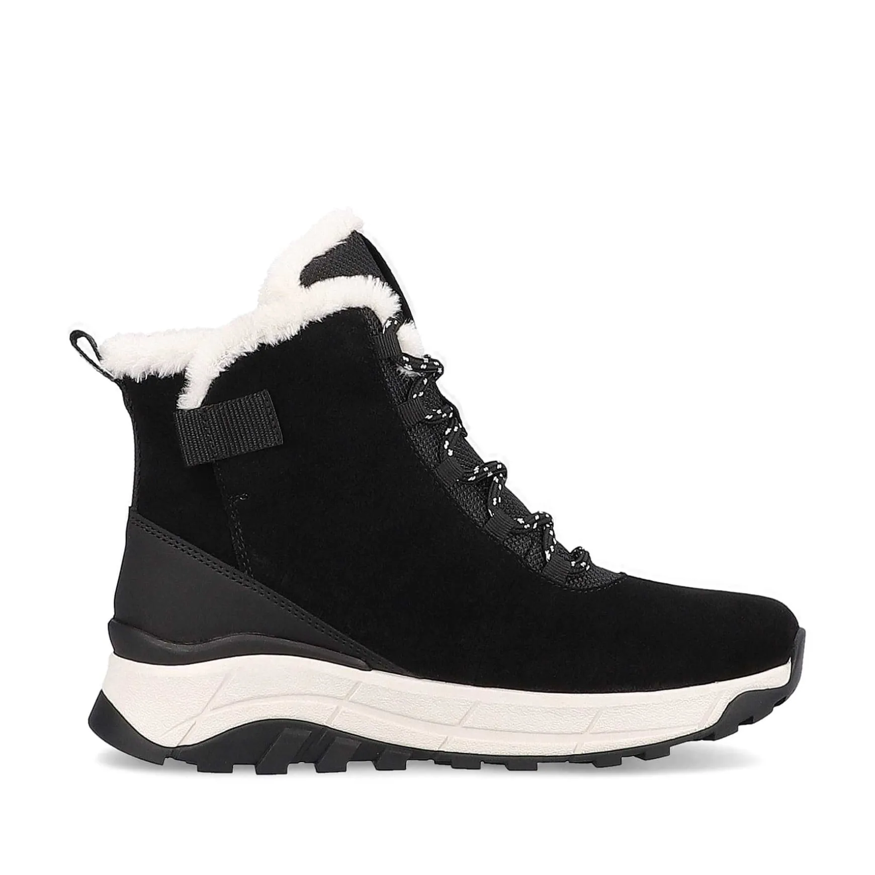 Rieker Women'S Corded Boots Deep Black Pearl