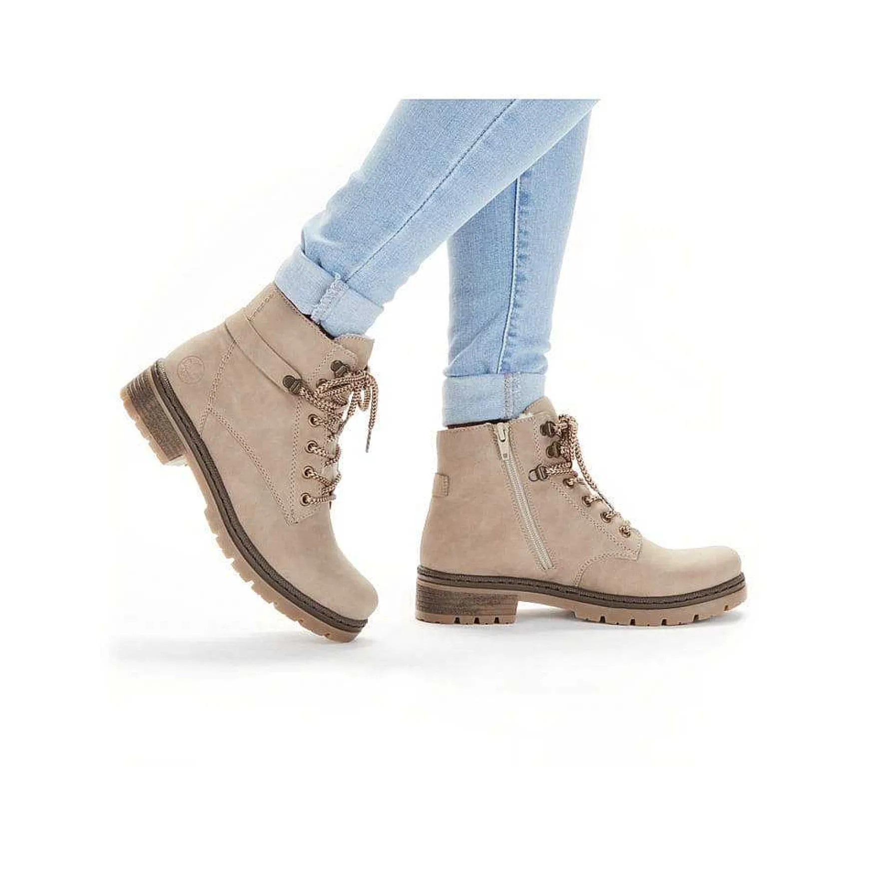 Rieker Women'S Corded Boots Light Beige