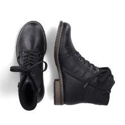 Rieker Women'S Corded Boots Deep Black