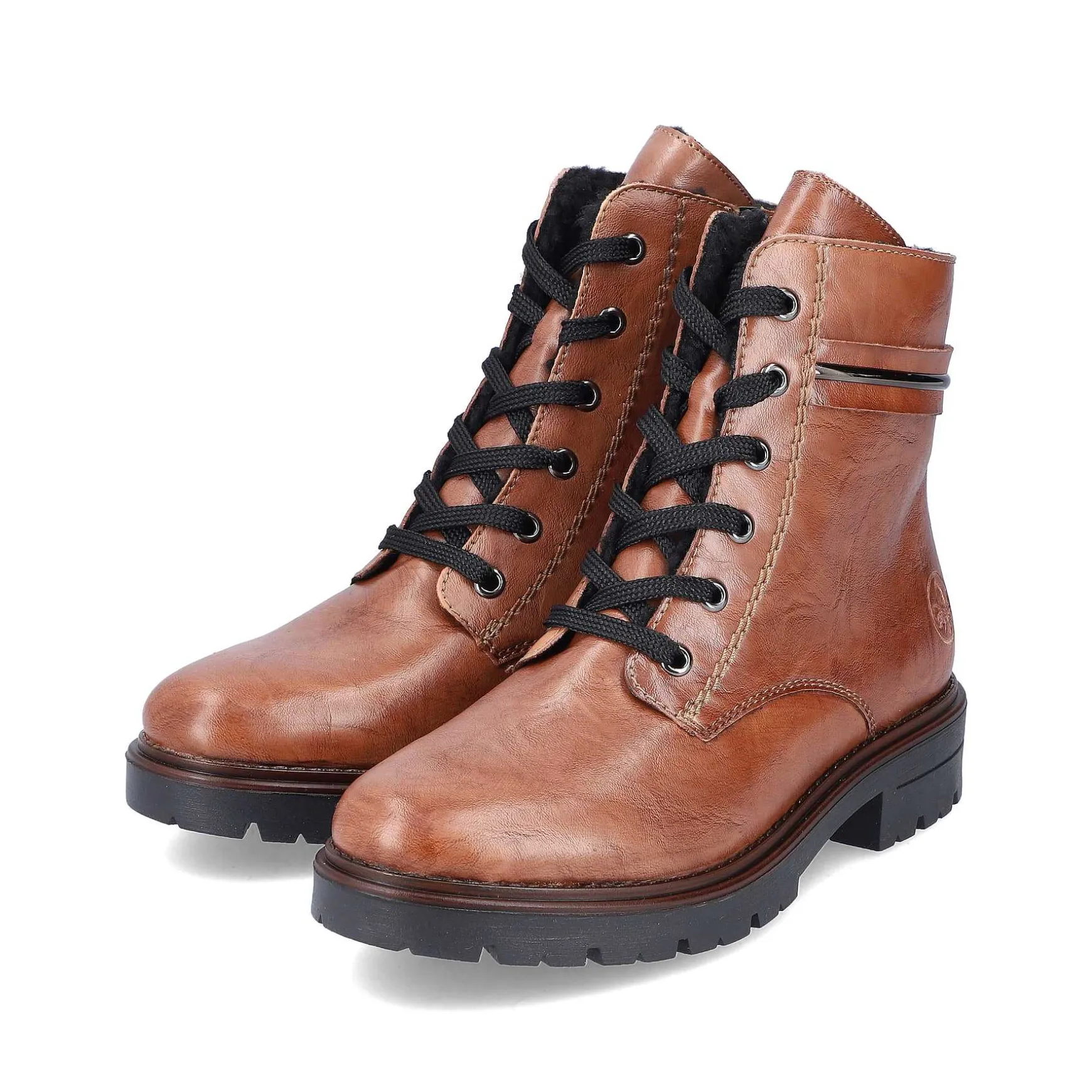 Rieker Women'S Corded Boots Copper Brown
