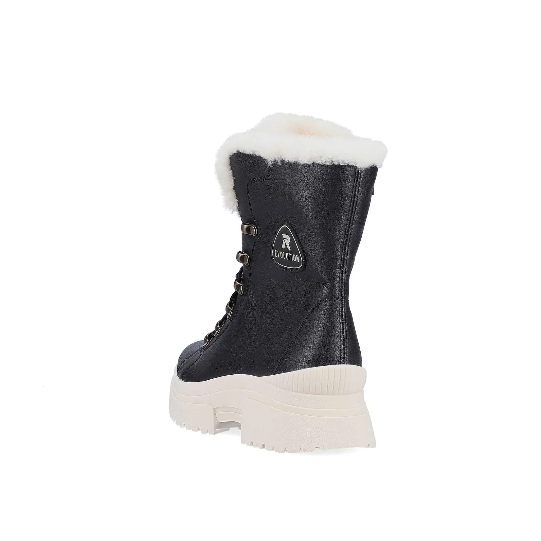 Rieker Women'S Corded Boots Deep Black