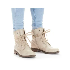 Rieker Women'S Corded Boots Vanilla Beige