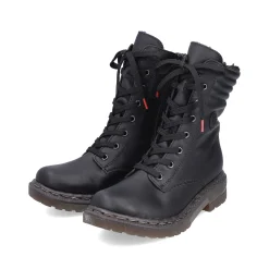 Rieker Women'S Corded Boots Deep Black