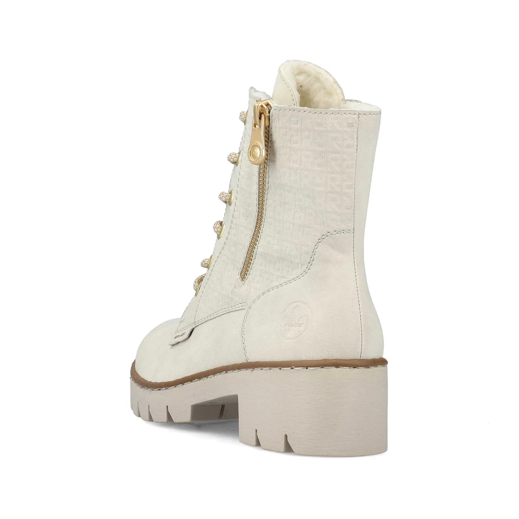 Rieker Women'S Corded Boots Cream Beige