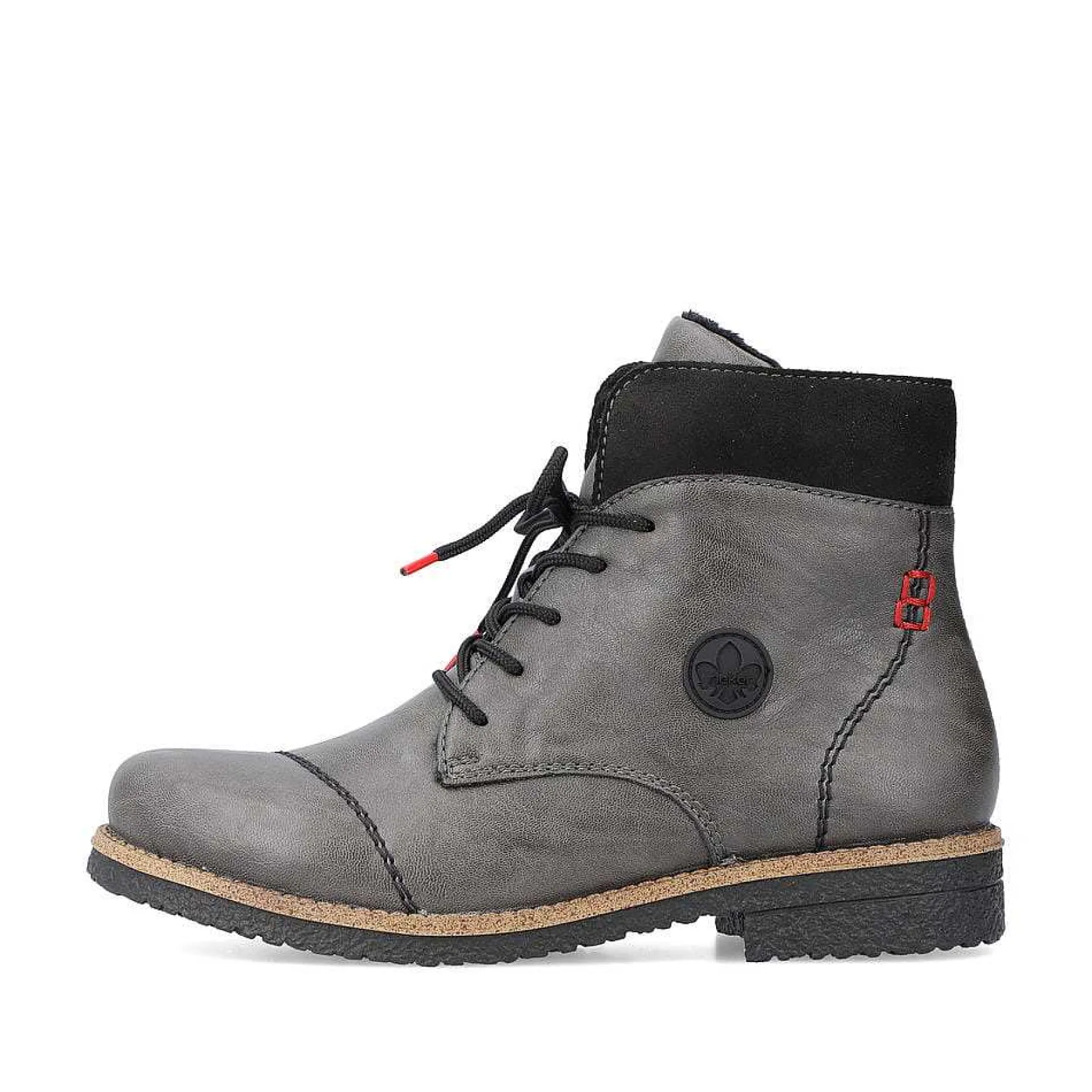 Rieker Women'S Corded Boots Platinum Gray