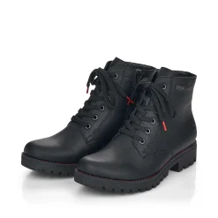 Rieker Women'S Corded Boots Deep Black
