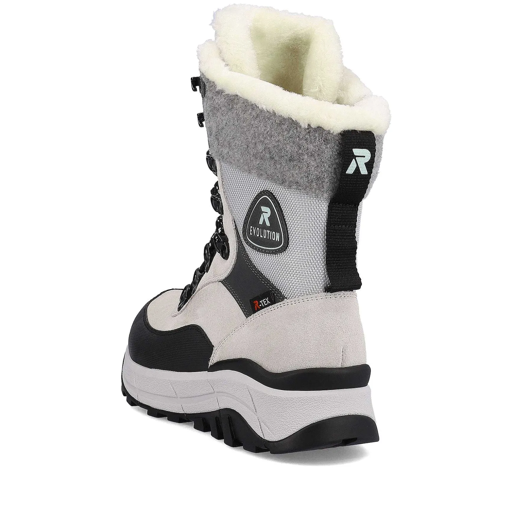 Rieker Women'S Corded Boots Creamy-White Black