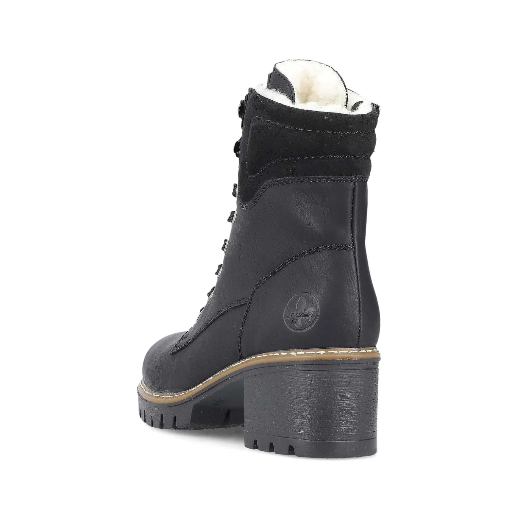 Rieker Women'S Corded Boots Deep Black