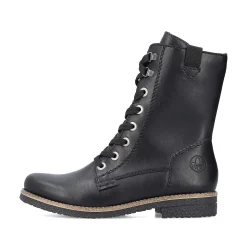 Rieker Women'S Corded Boots Deep Black