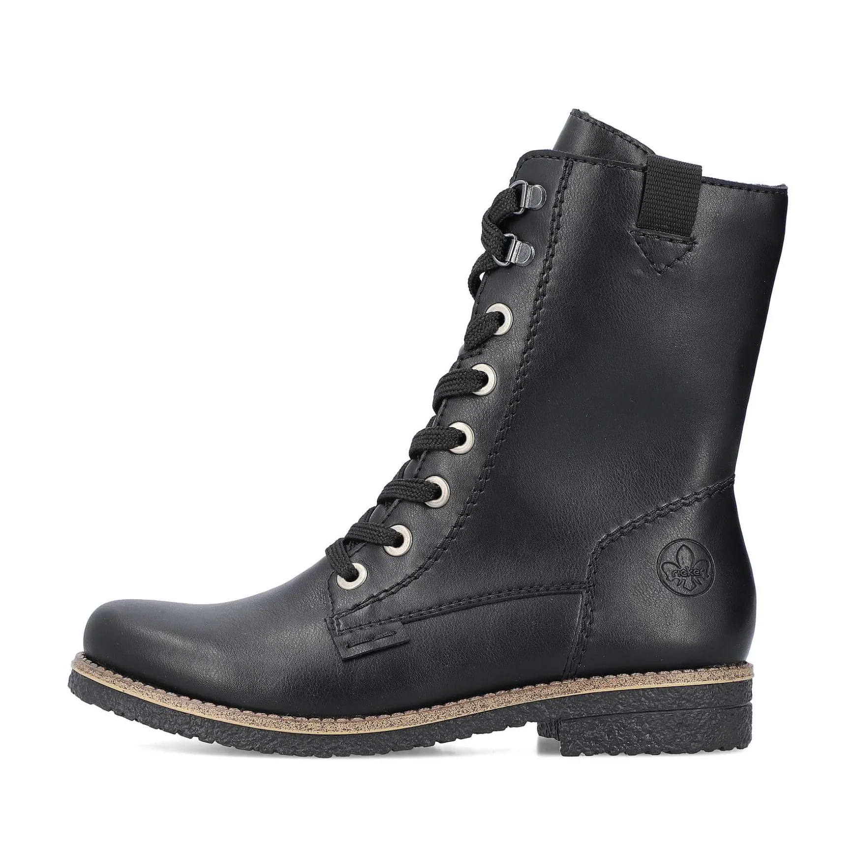 Rieker Women'S Corded Boots Deep Black
