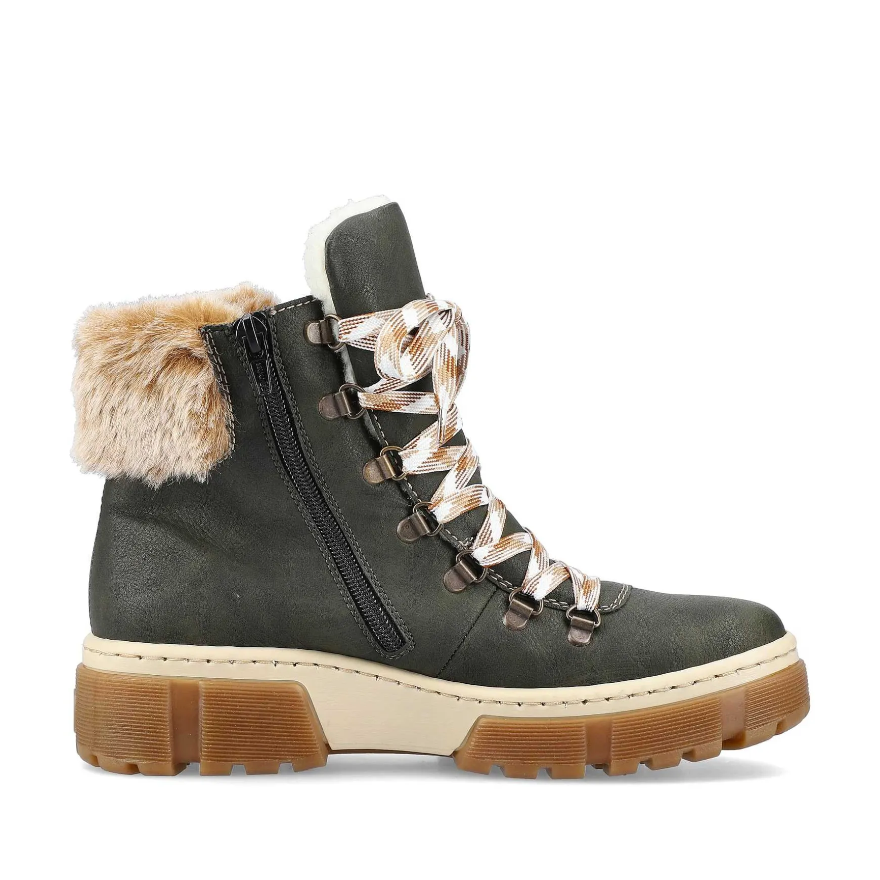 Rieker Women'S Corded Boots Olive Green