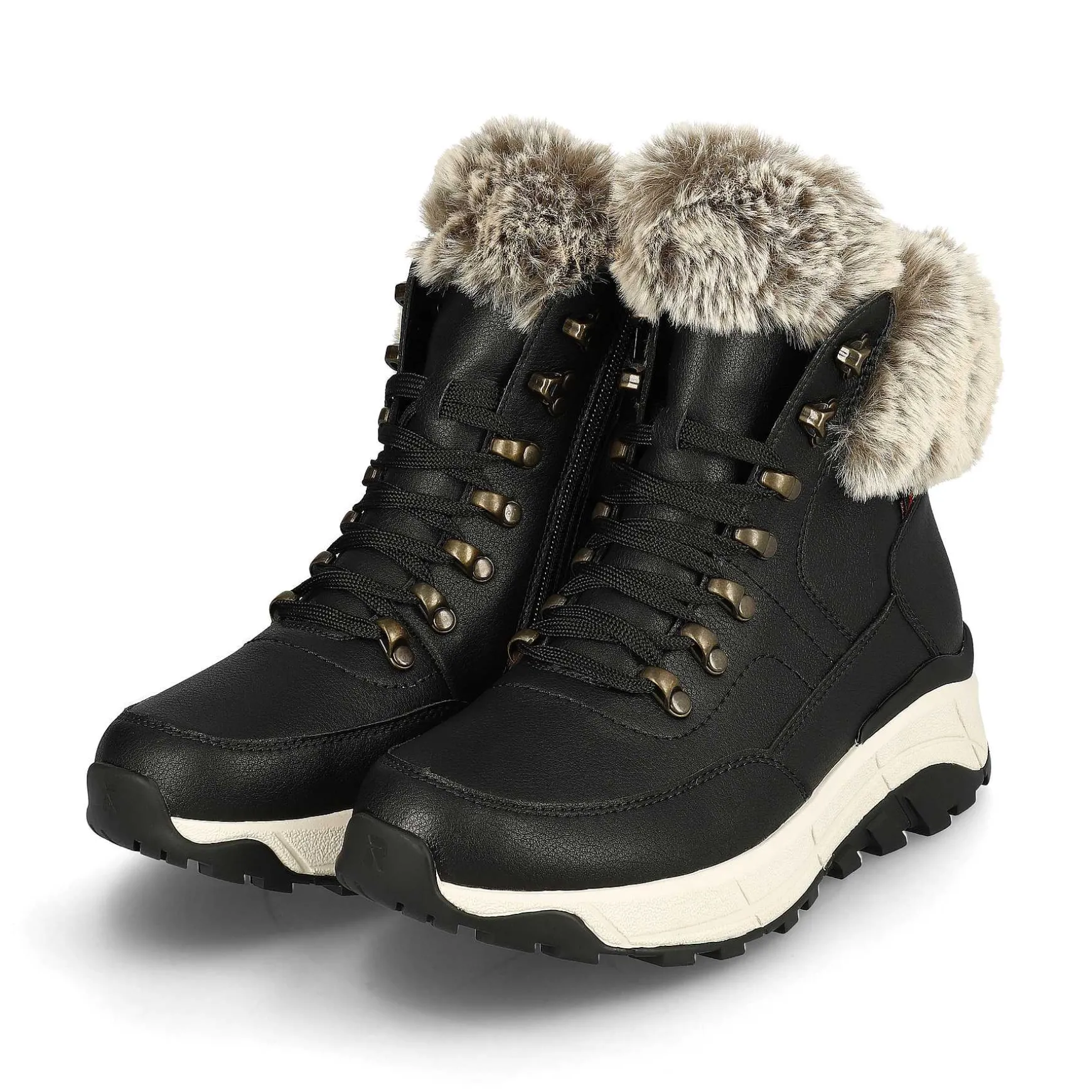 Rieker Women'S Corded Boots Urban Black