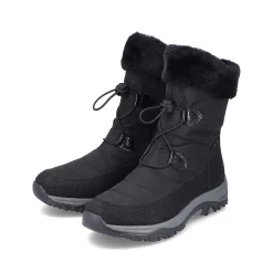 Rieker Women'S Corded Boots Night Black