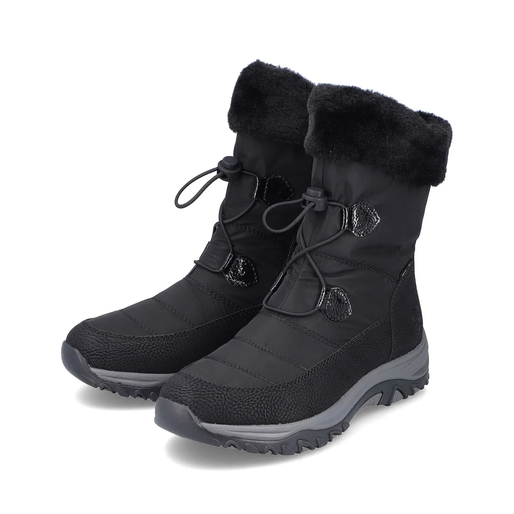 Rieker Women'S Corded Boots Night Black