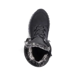 Rieker Women'S Corded Boots Deep Black