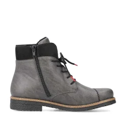 Rieker Women'S Corded Boots Platinum Gray