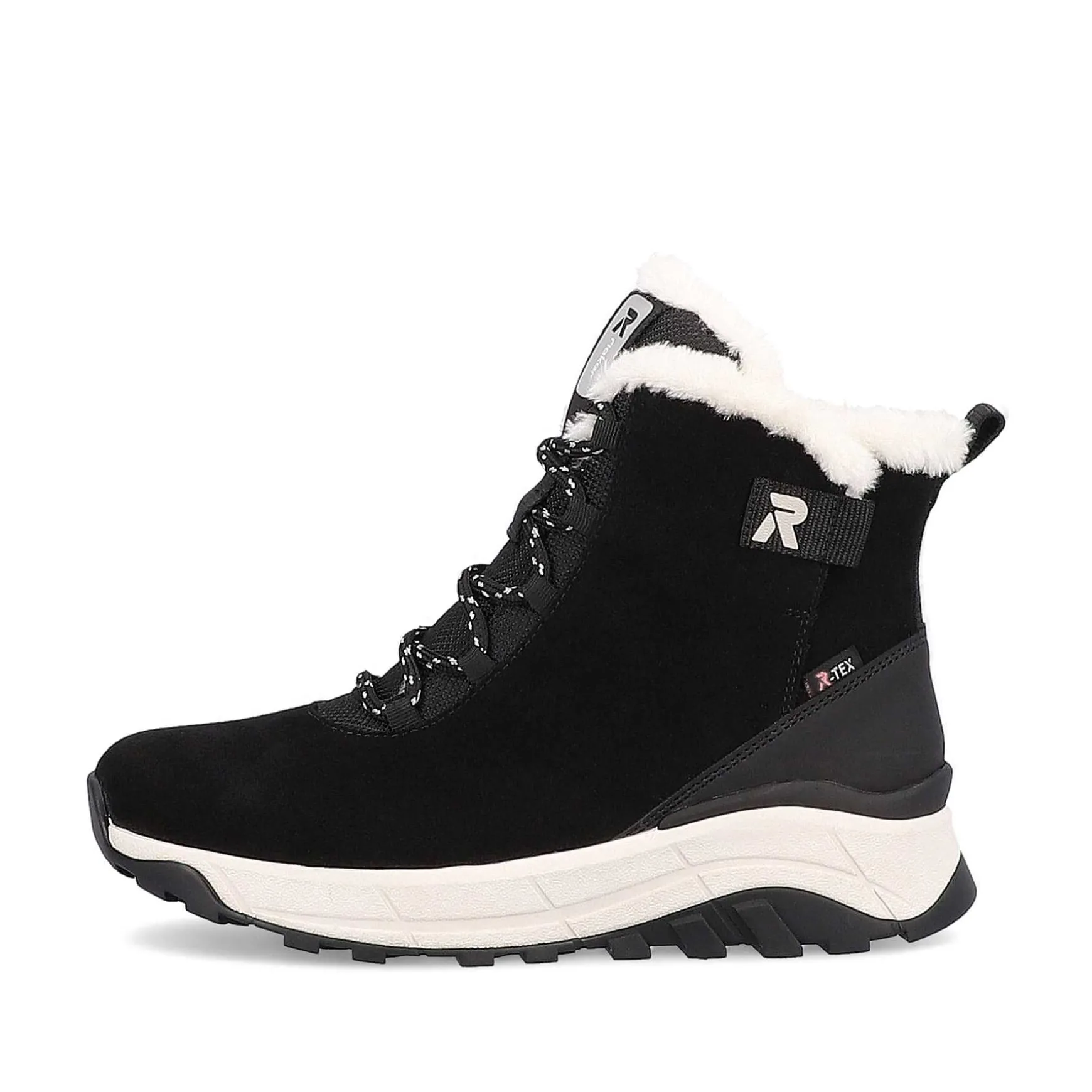 Rieker Women'S Corded Boots Deep Black Pearl