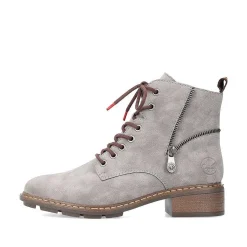 Rieker Women'S Corded Boots Silver Gray