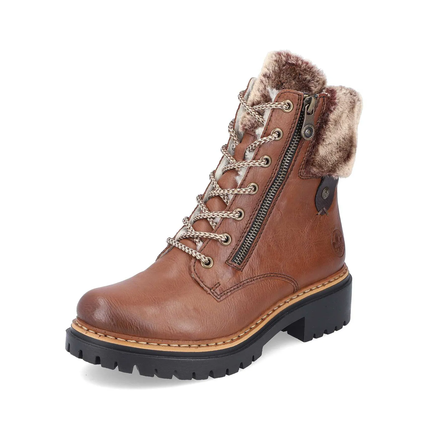 Rieker Women'S Corded Boots Chestnut Brown