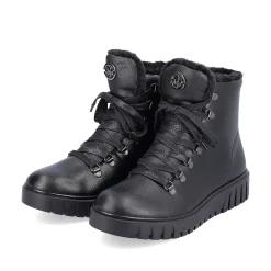 Rieker Women'S Corded Boots Deep Black
