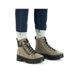 Rieker Women'S Corded Boots Grey-Green-Black