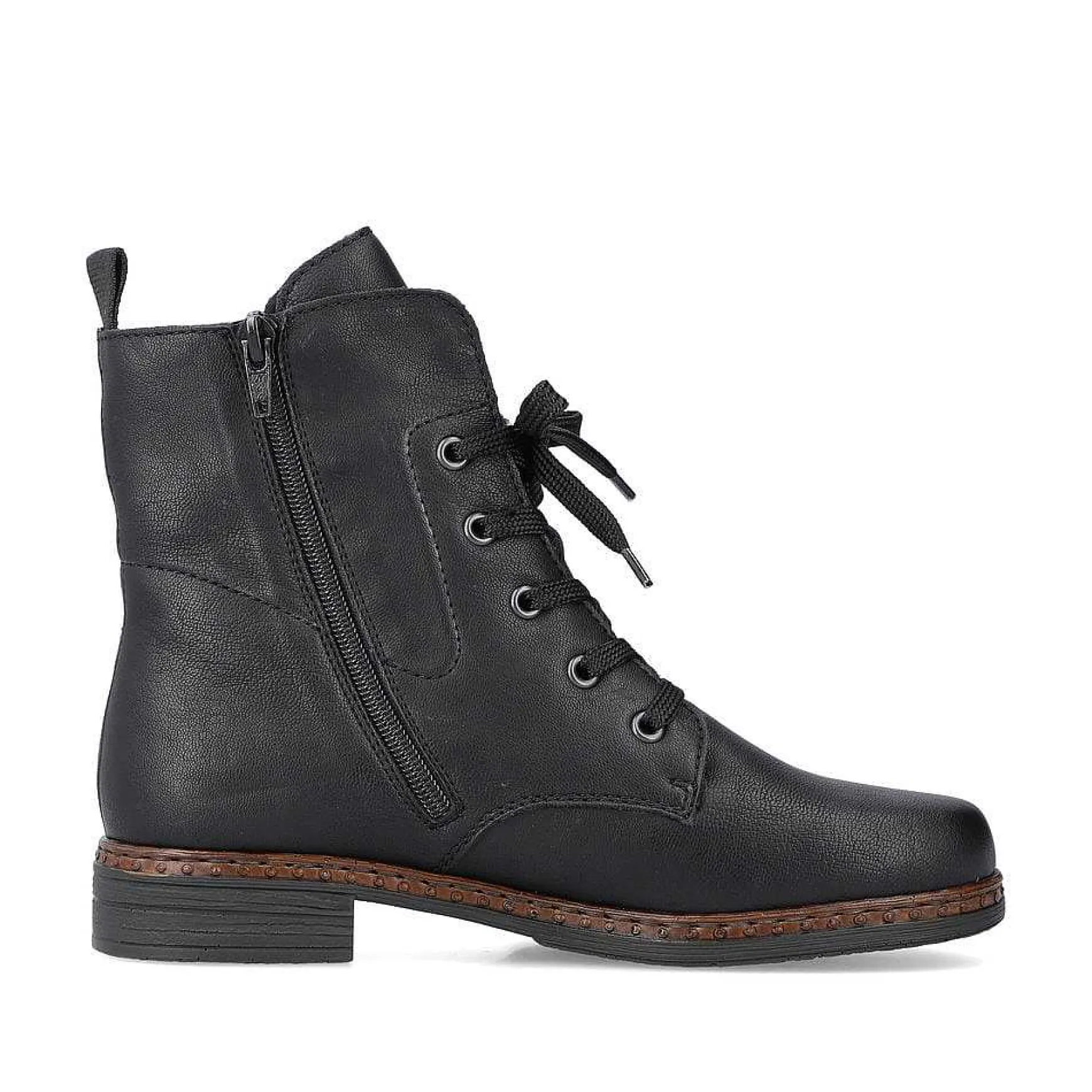 Rieker Women'S Corded Boots Deep Black