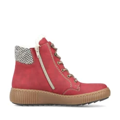 Rieker Women'S Corded Boots Fire Red
