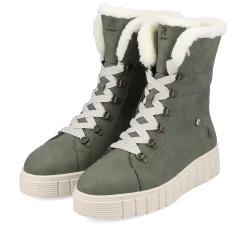 Rieker Women'S Corded Boots Khaki Snow