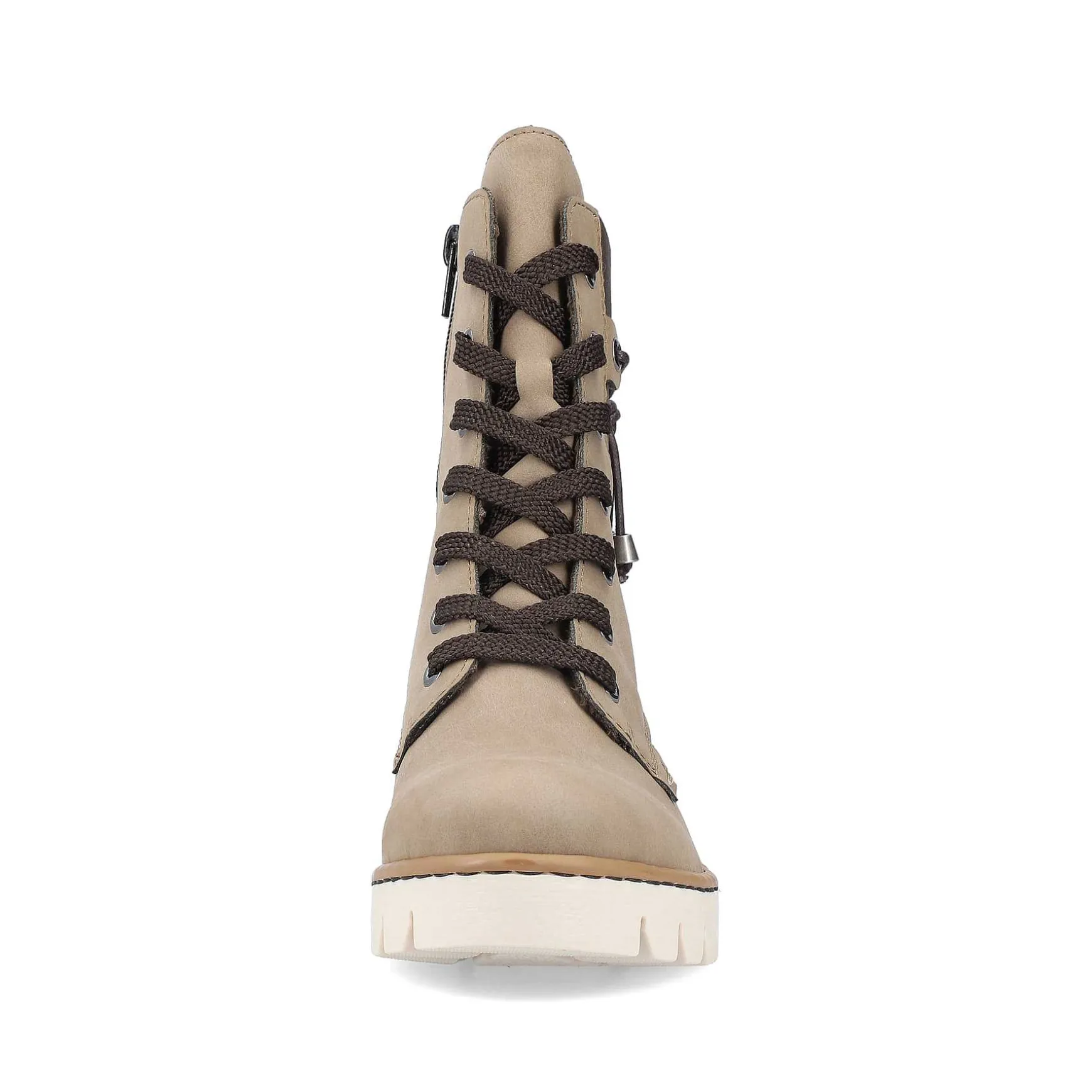 Rieker Women'S Corded Boots Beige Brown