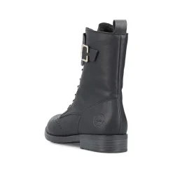 Rieker Women'S Corded Boots Asphalt Black