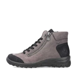 Rieker Women'S Corded Boots Steel Gray
