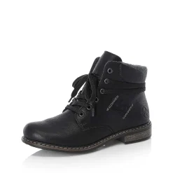 Rieker Women'S Corded Boots Asphalt Black