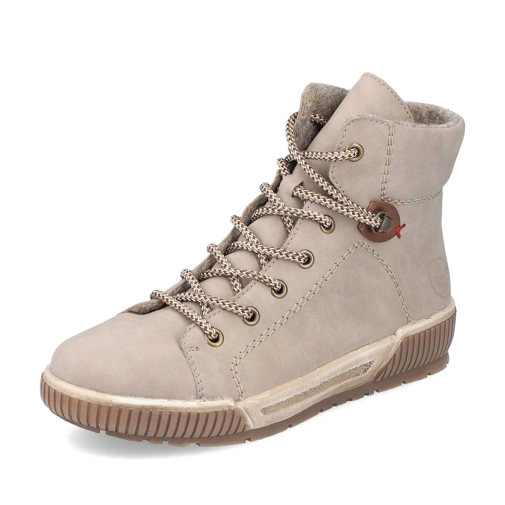 Rieker Women'S Corded Boots Cream Beige