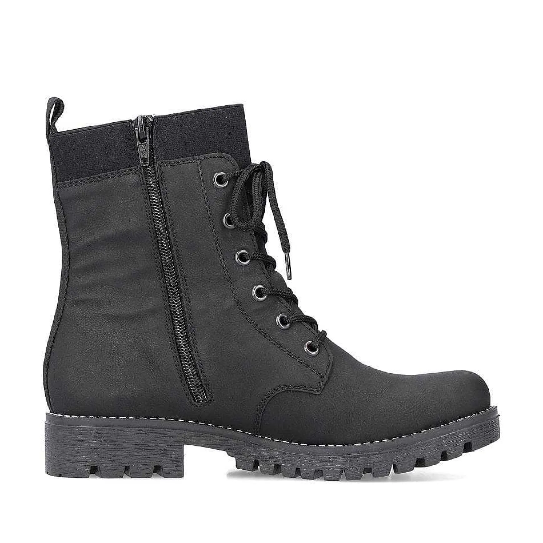Rieker Women'S Corded Boots Deep Black